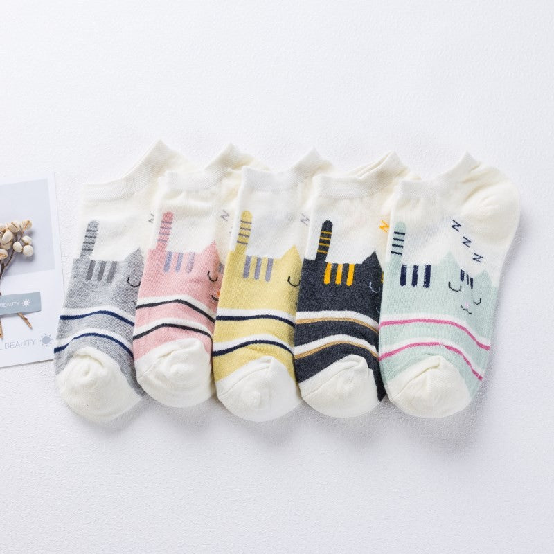 Mimi Playful Cat Cotton Socks Set
