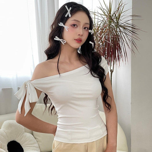 Seraphina One-Shoulder Lace-Up Top