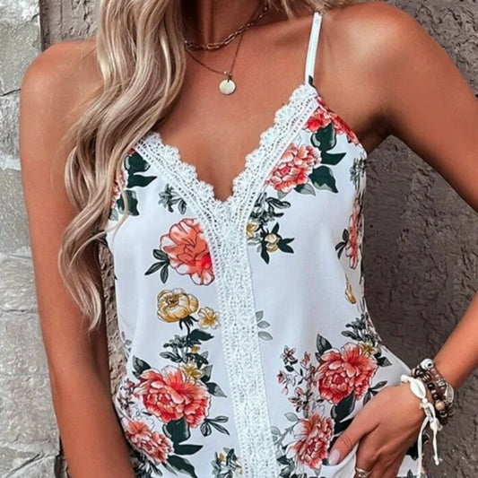 Lyra Floral V-Neck Summer Vest