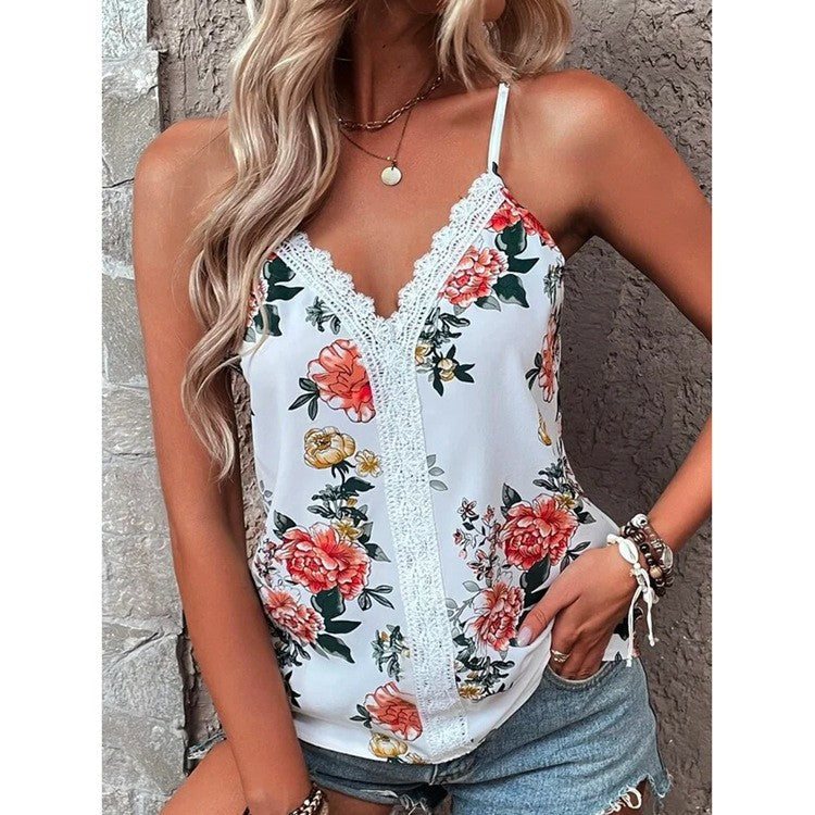 Lyra Floral V-Neck Summer Vest