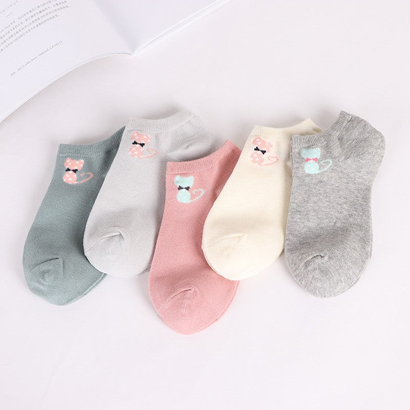 Mimi Playful Cat Cotton Socks Set