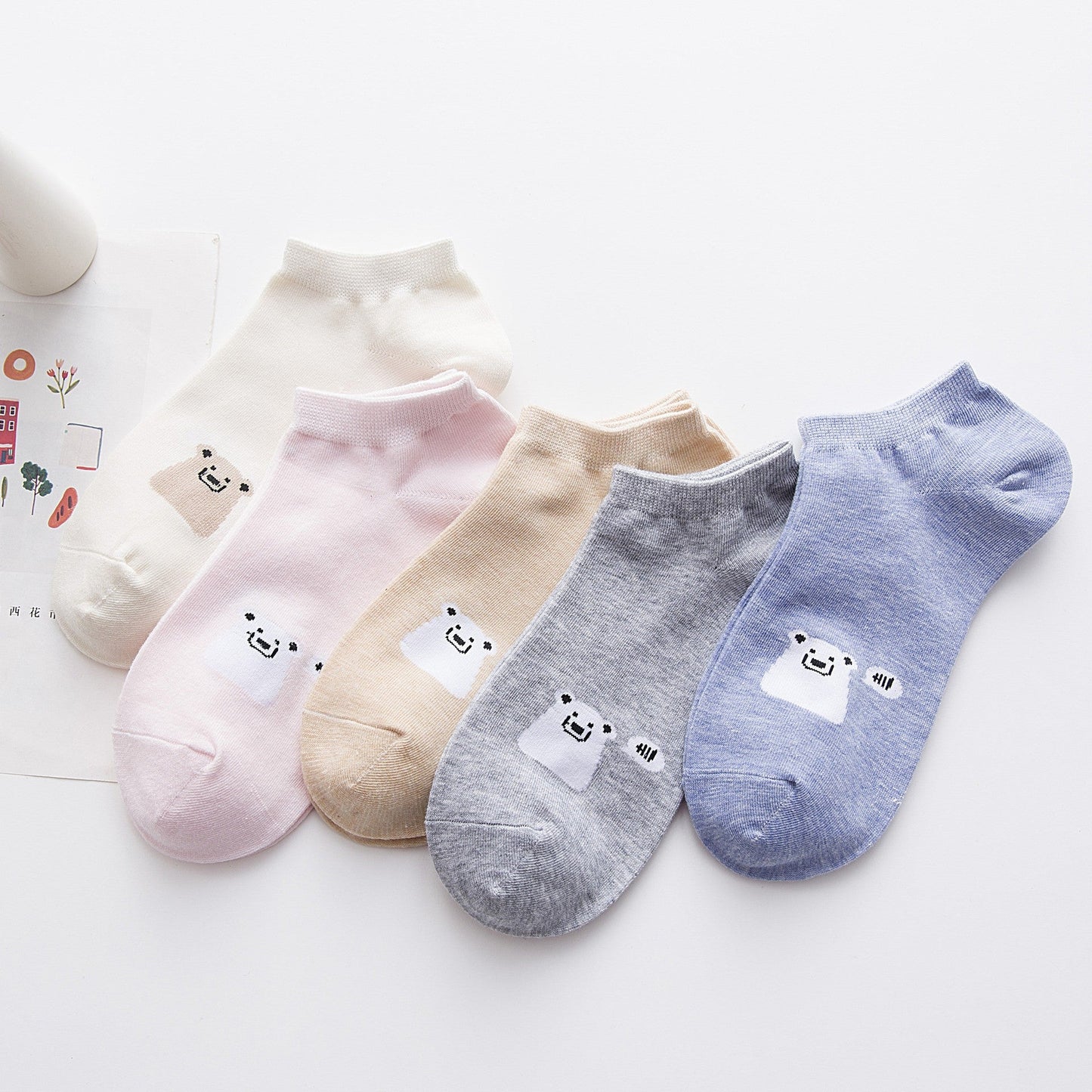 Mimi Playful Cat Cotton Socks Set
