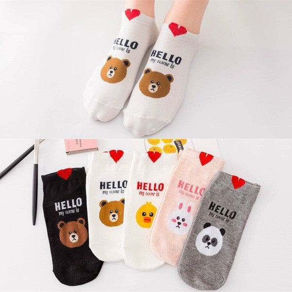 Mimi Playful Cat Cotton Socks Set