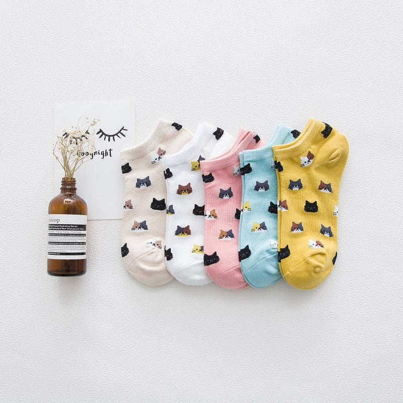 Mimi Playful Cat Cotton Socks Set