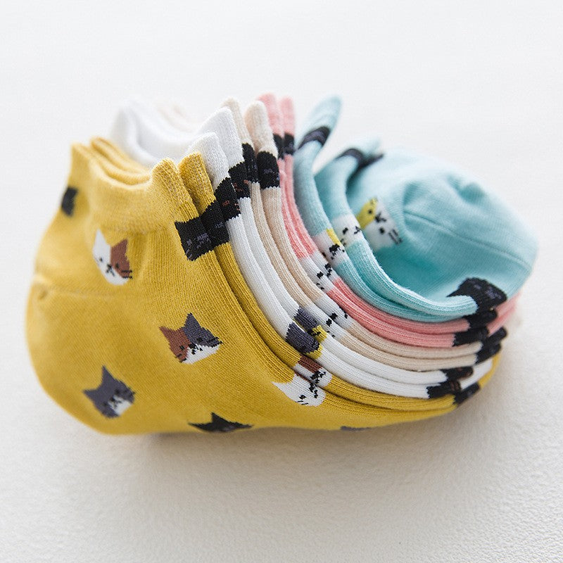 Mimi Playful Cat Cotton Socks Set
