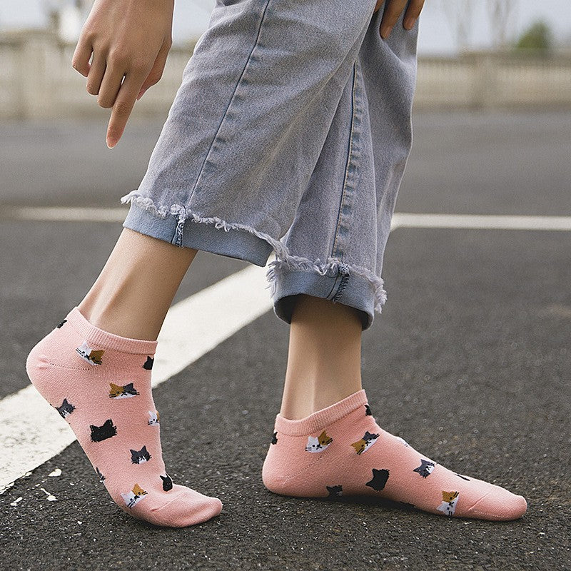 Mimi Playful Cat Cotton Socks Set