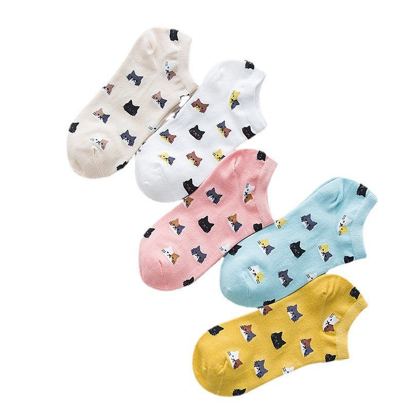 Mimi Playful Cat Cotton Socks Set