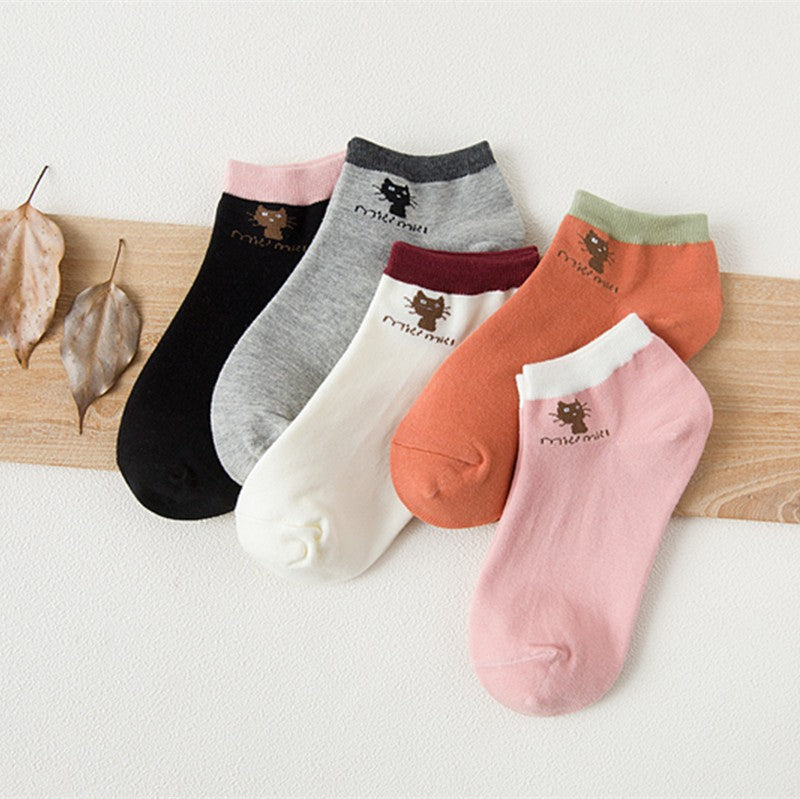 Mimi Playful Cat Cotton Socks Set