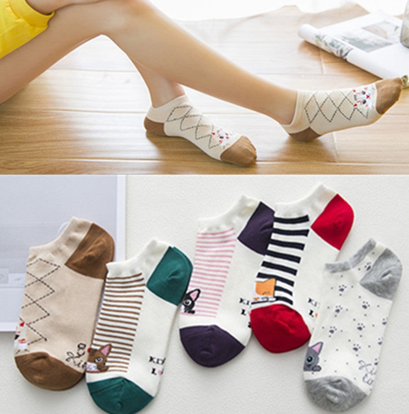 Mimi Playful Cat Cotton Socks Set
