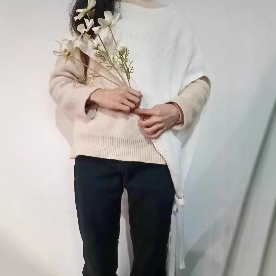 Nysa Asymmetric Knitted Shawl Vest