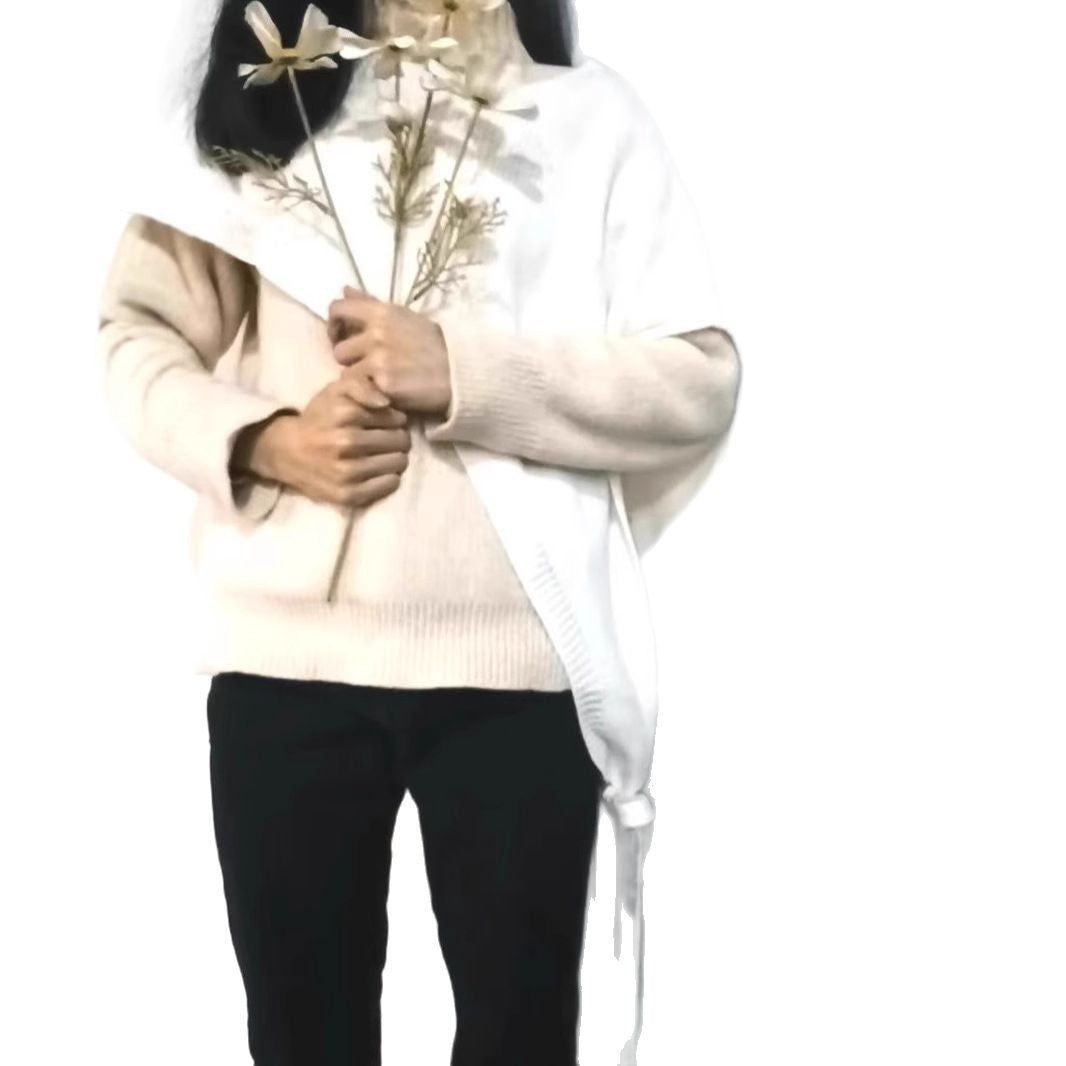 Nysa Asymmetric Knitted Shawl Vest