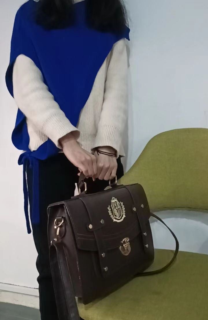 Nysa Asymmetric Knitted Shawl Vest