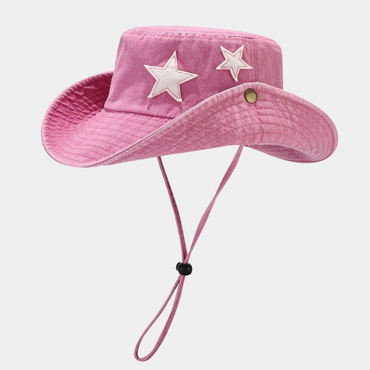 Orion Washed Denim Star Sun Hat