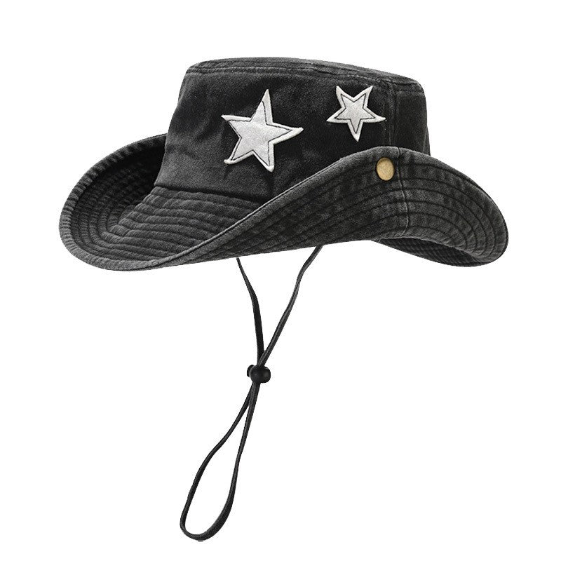 Orion Washed Denim Star Sun Hat