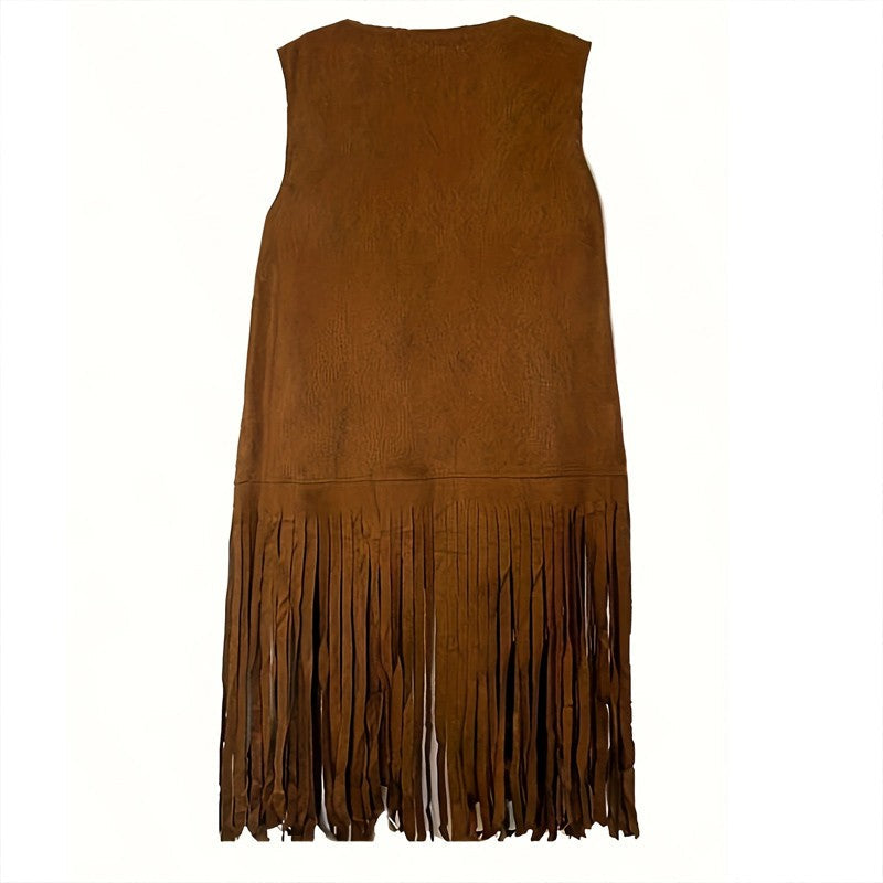 Selene Fringe Open-Front Vest