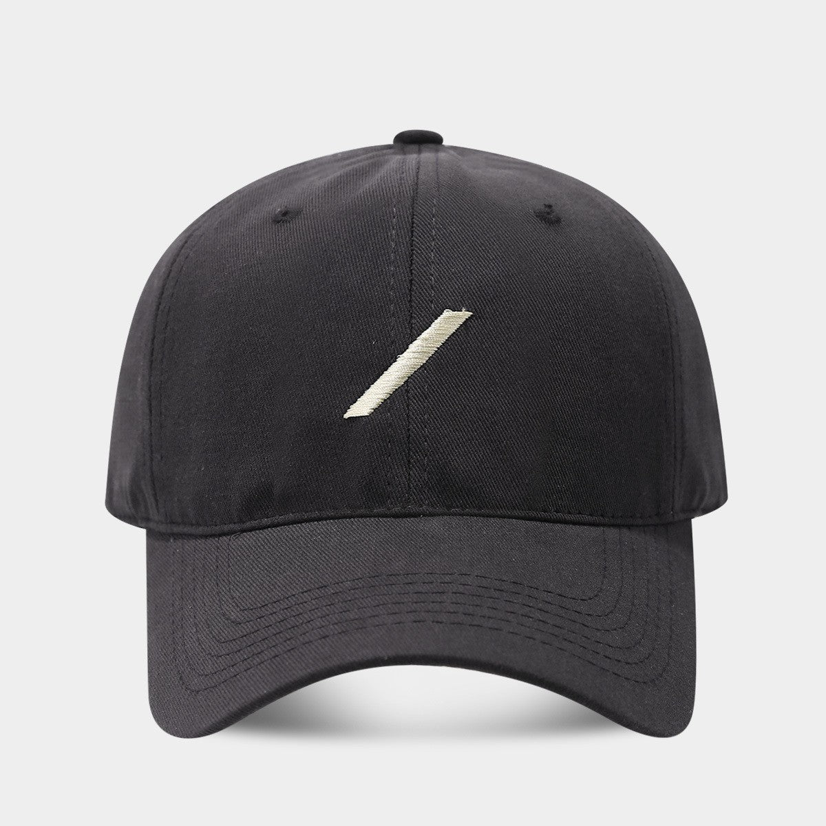 Solenne Curved Brim Cotton Baseball Cap