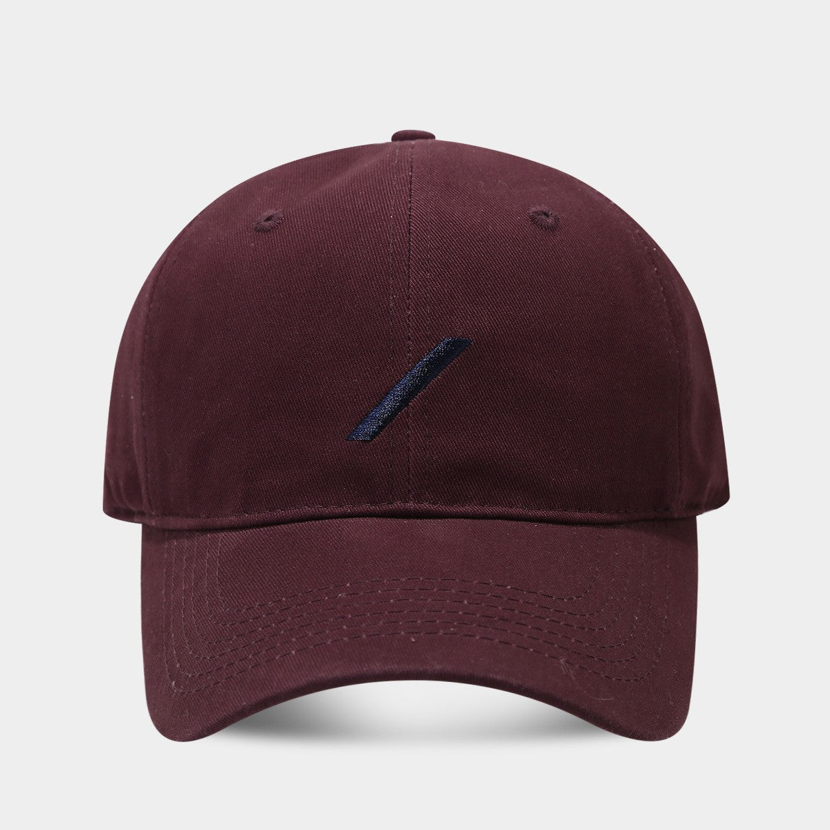Solenne Curved Brim Cotton Baseball Cap