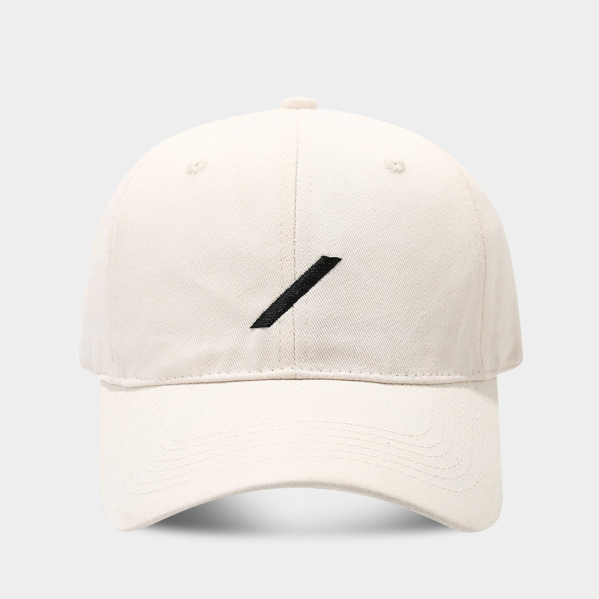 Solenne Curved Brim Cotton Baseball Cap