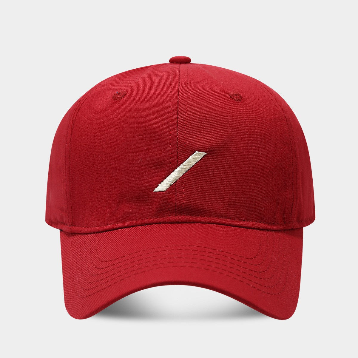 Solenne Curved Brim Cotton Baseball Cap